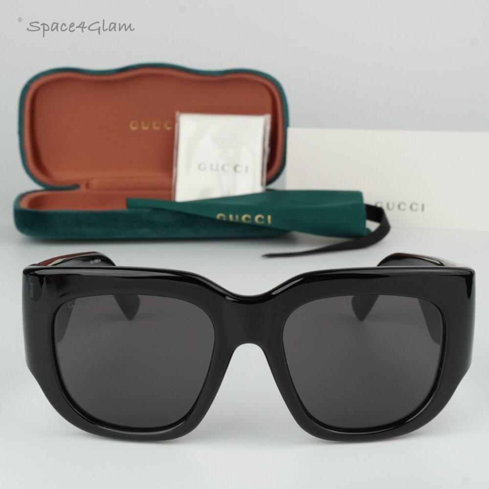 BRAND NEW Gucci GG1545S 001 Black Grey Women Square Sunglasses GG 1545S - Picture 3 of 10